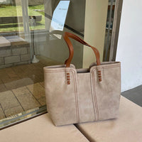 Elena | Minimalist Vegan Leather Large Shoulder Tote Bag