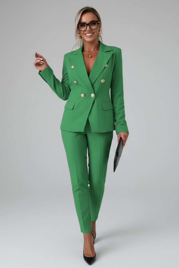 Margaret | Trendy & Double-Breasted Tailored Blazer suit 10