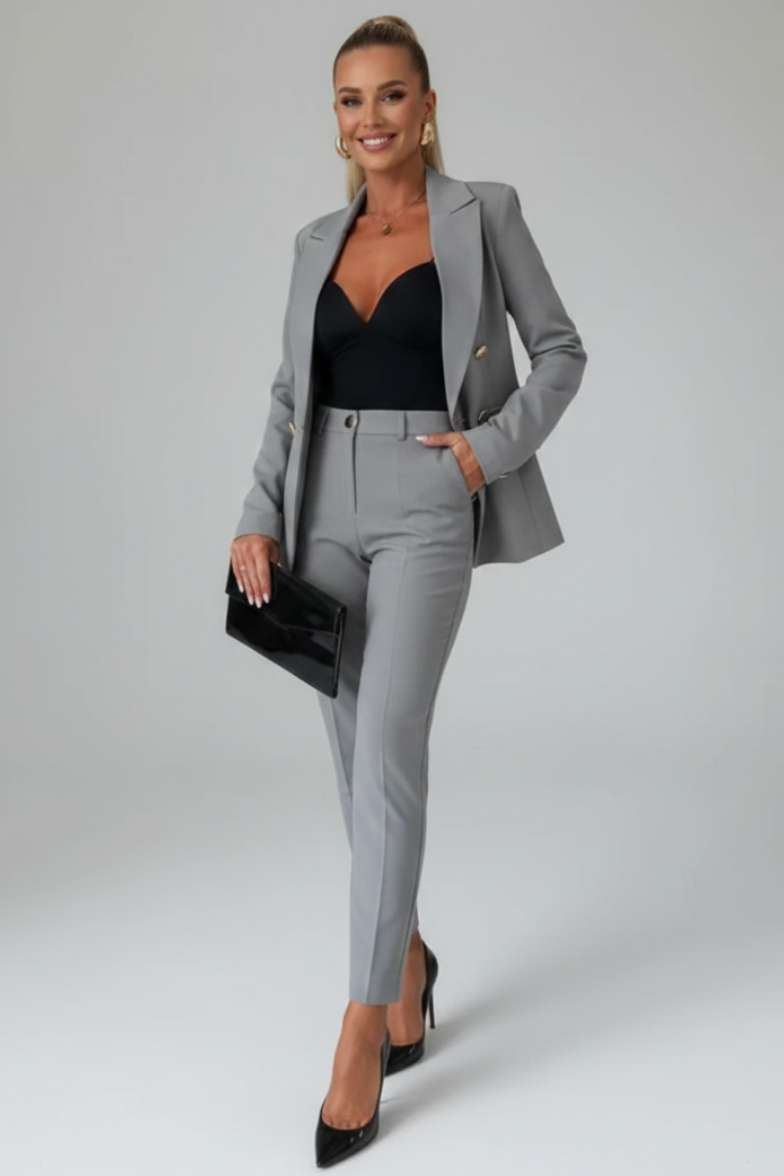Margaret | Trendy & Double-Breasted Tailored Blazer suit 12