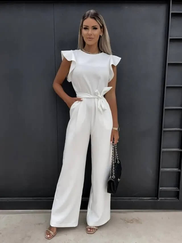 Marilyn | Elegant And Flowing Flutter Sleeve Jumpsuit 4