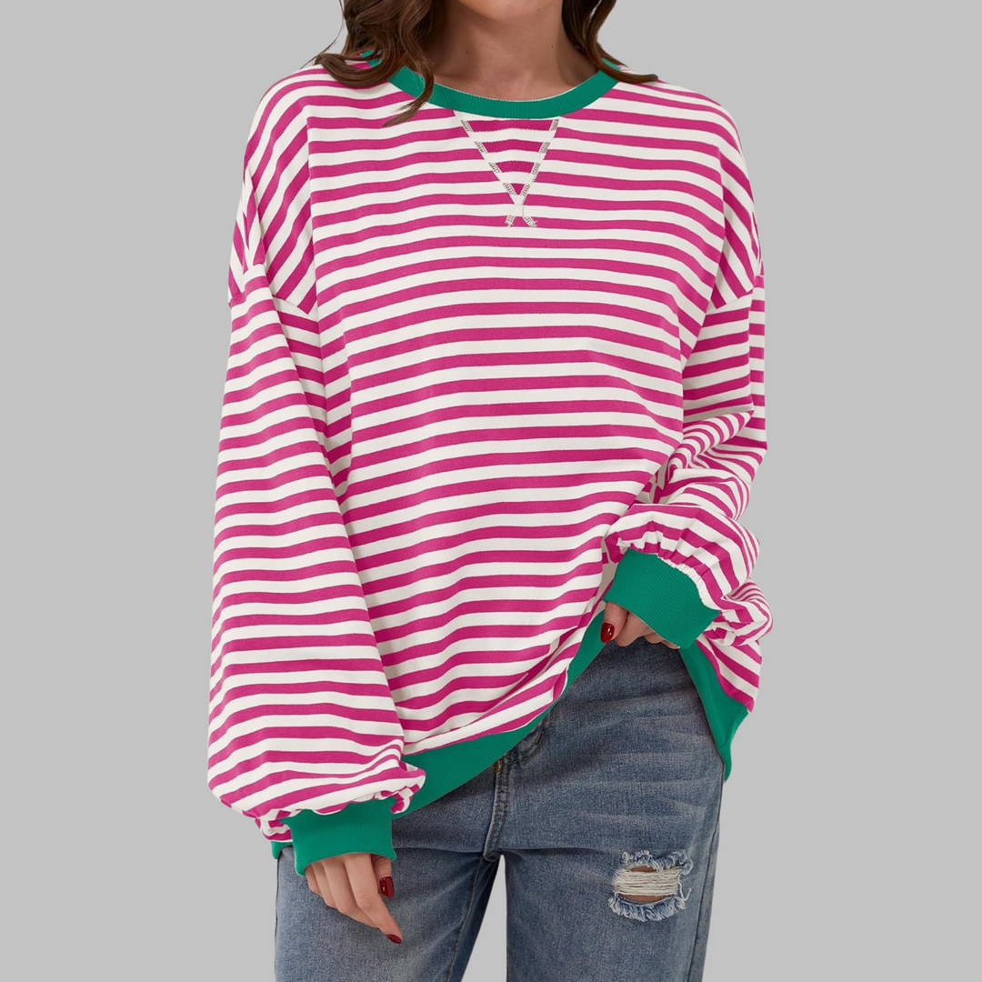 Marlow | Retro Striped Contrast Sweatshirt 10
