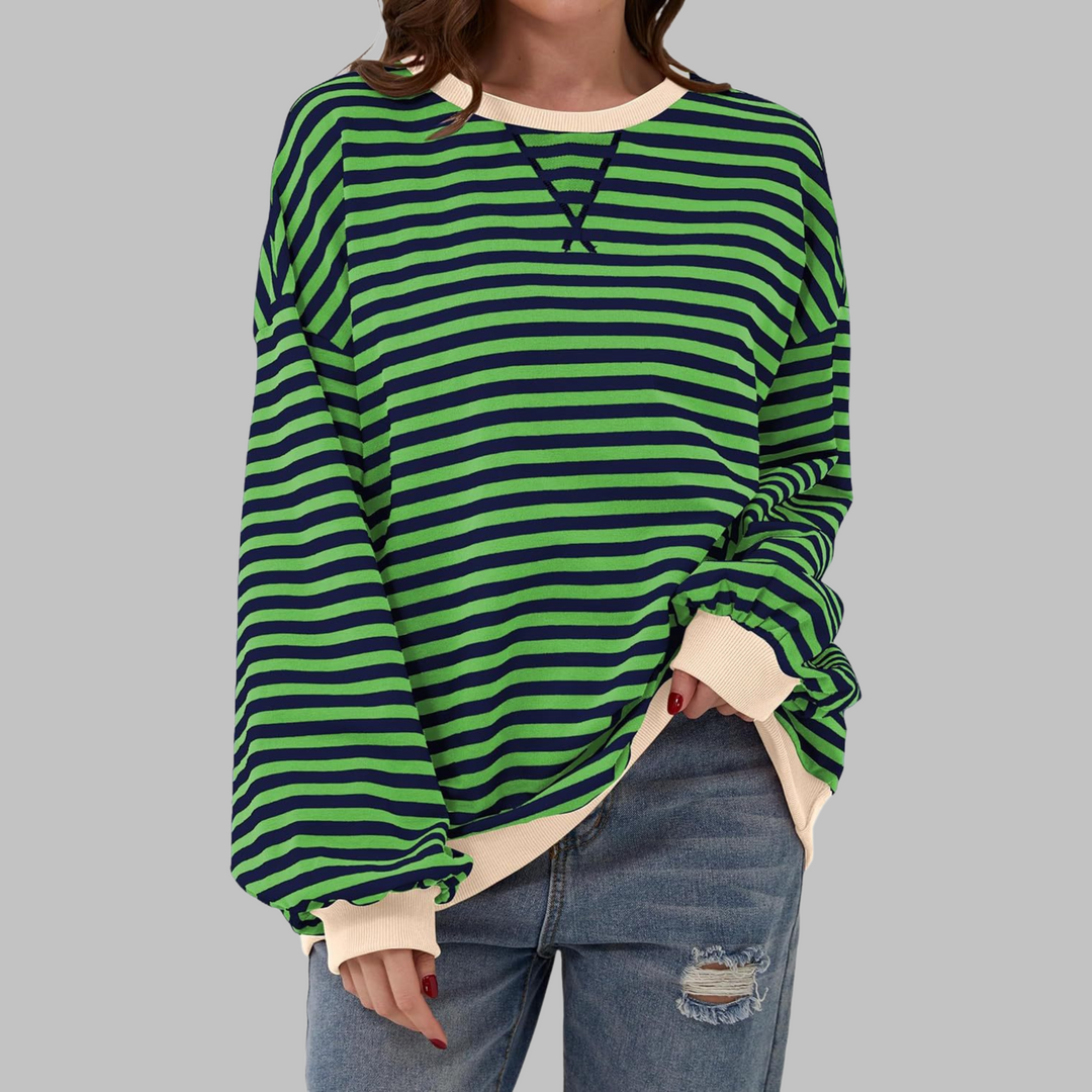 Marlow | Retro Striped Contrast Sweatshirt 11