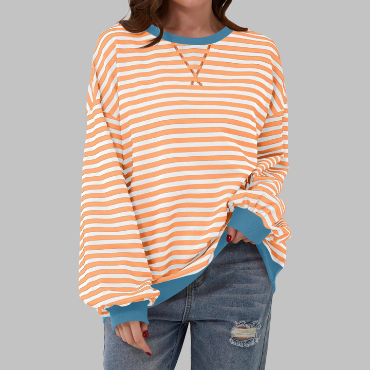 Marlow | Retro Striped Contrast Sweatshirt 3
