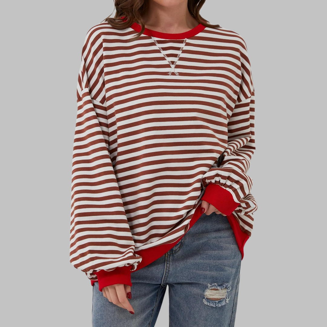 Marlow | Retro Striped Contrast Sweatshirt 4
