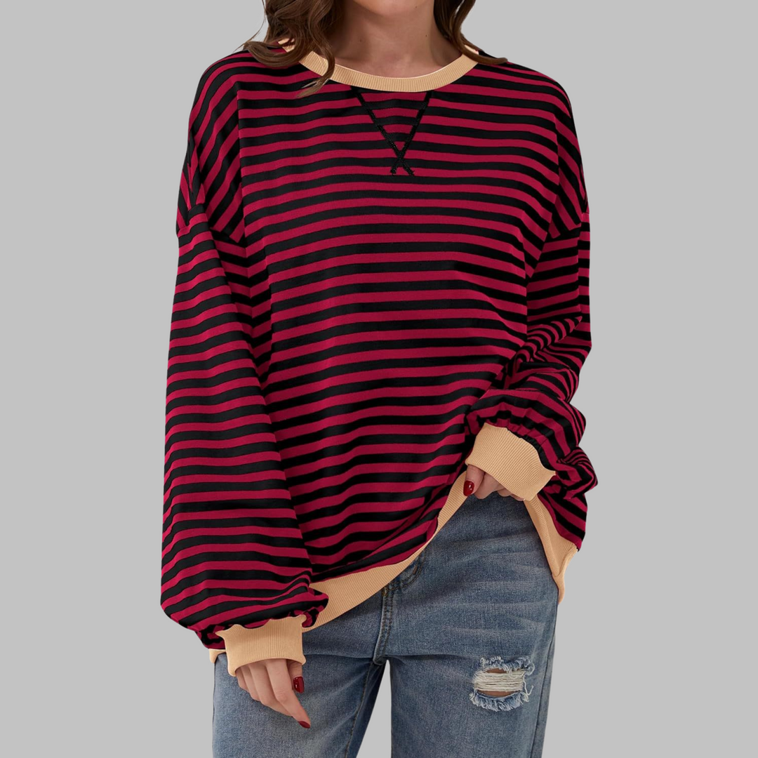 Marlow | Retro Striped Contrast Sweatshirt 7