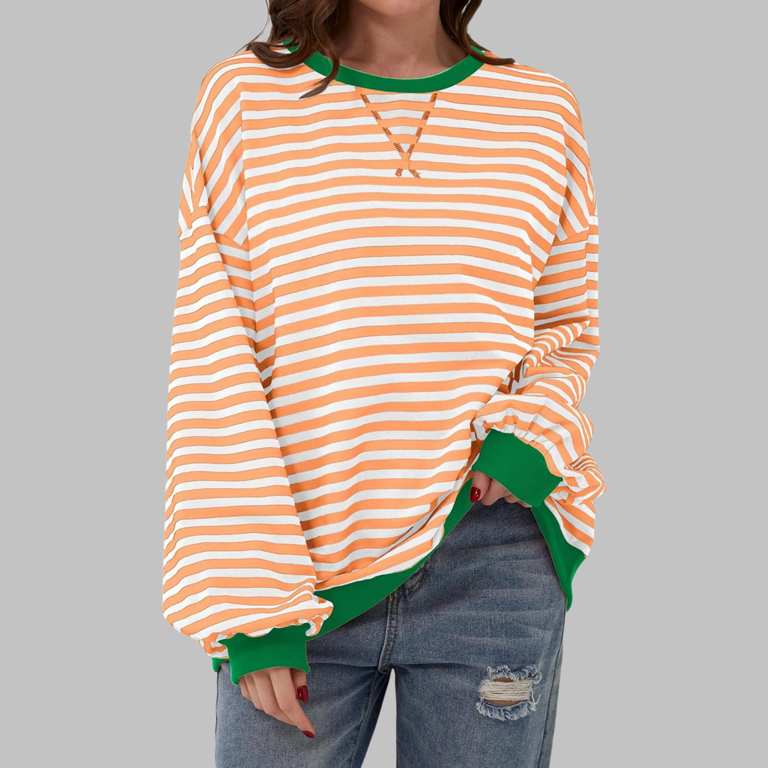 Marlow | Retro Striped Contrast Sweatshirt 8
