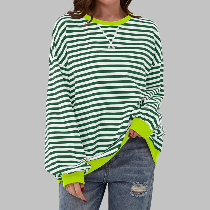 Marlow | Retro Striped Contrast Sweatshirt 9