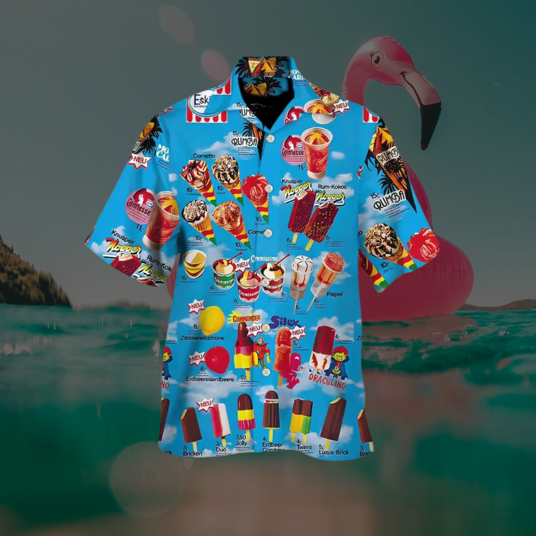 Mason | Playful and Breathable Ice Cream Summer Shirt 0