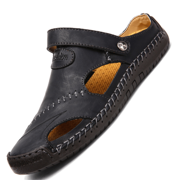 Mateo | Orthopedic Leather Closed Toe Sandals 6