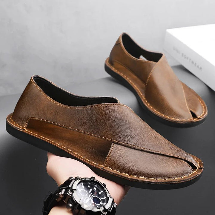 Mateo | Sophisticated And Comfortable Men's Leather Slide Sandals 2