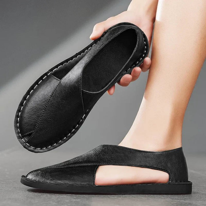 Mateo | Sophisticated And Comfortable Men's Leather Slide Sandals 6