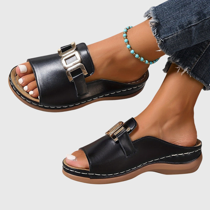 Maya | Sophisticated And Comfortable Open-Toe Buckle Sandals 7