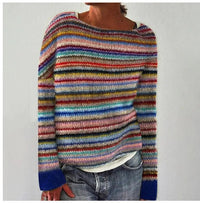 Olivia | Maglione a righe ispirato al retrò, vivace e accogliente