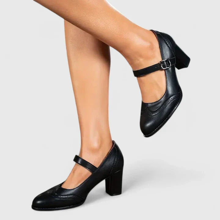 Meredith | Stylish Mary Jane block heel shoes 4