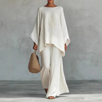 Melissa | Elegantes und modernes asymmetrisches Set mit weitem Bein