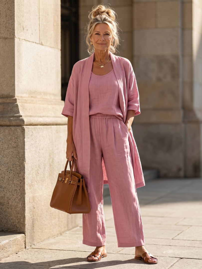 Mia | Stylish and Breezy Three-Piece Relaxed Set 0