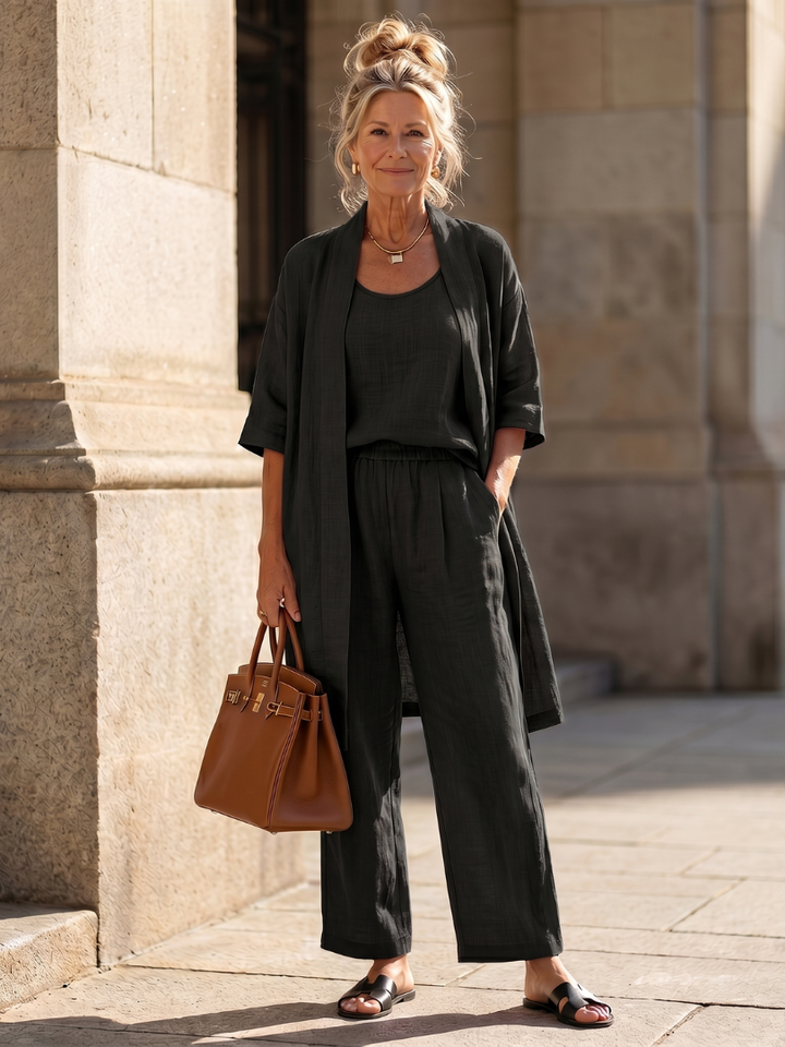 Mia | Stylish and Breezy Three-Piece Relaxed Set 10