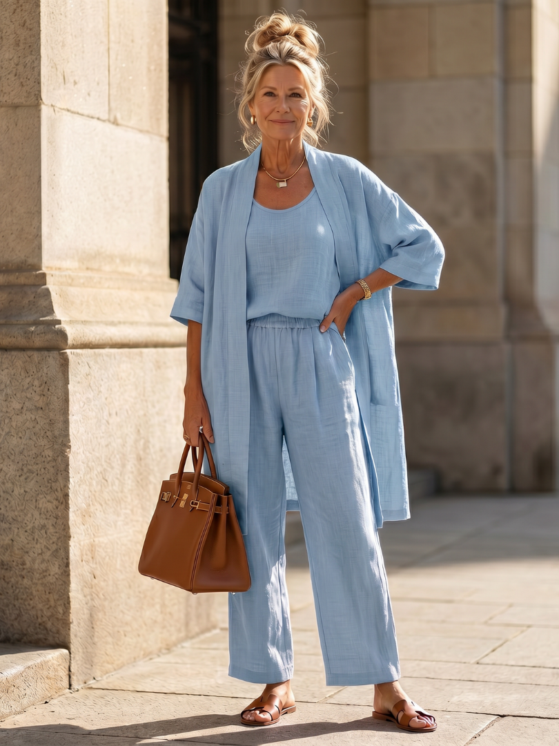 Mia | Stylish and Breezy Three-Piece Relaxed Set 7