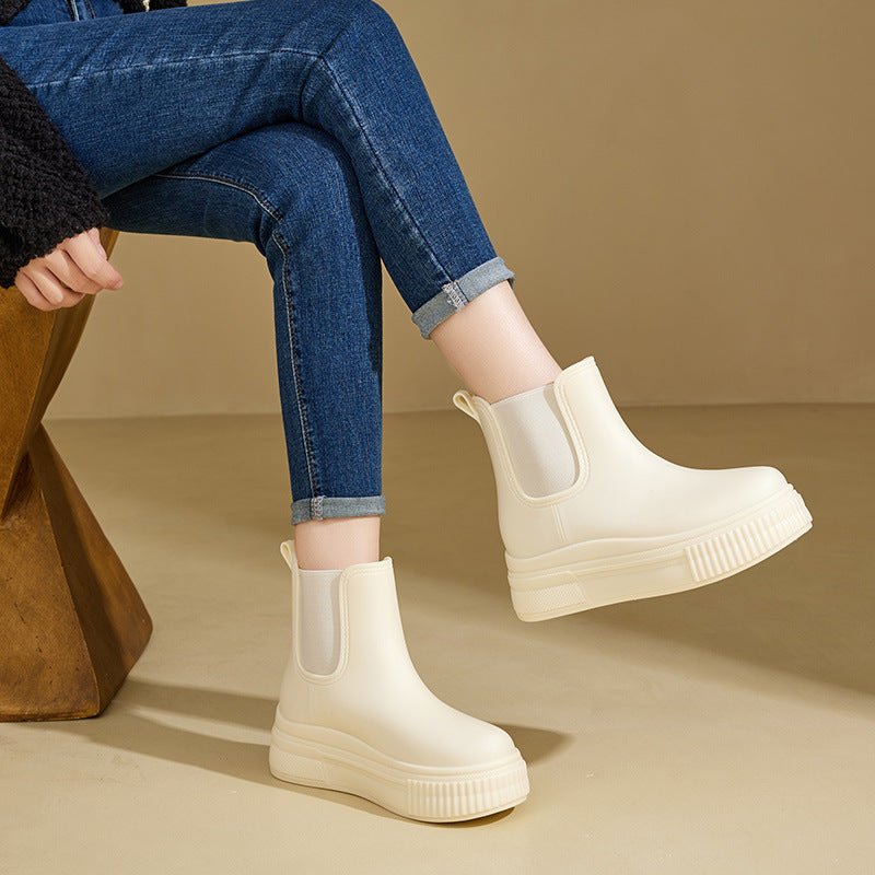 Mia | Waterproof Platform Chelsea Rain Boots 6