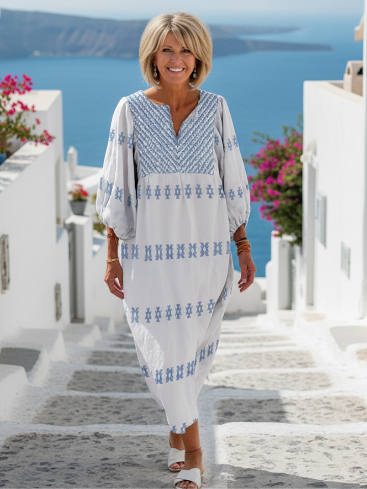 Michelle | Embroidered Maxi Dress for Sophisticated Summer Style 0