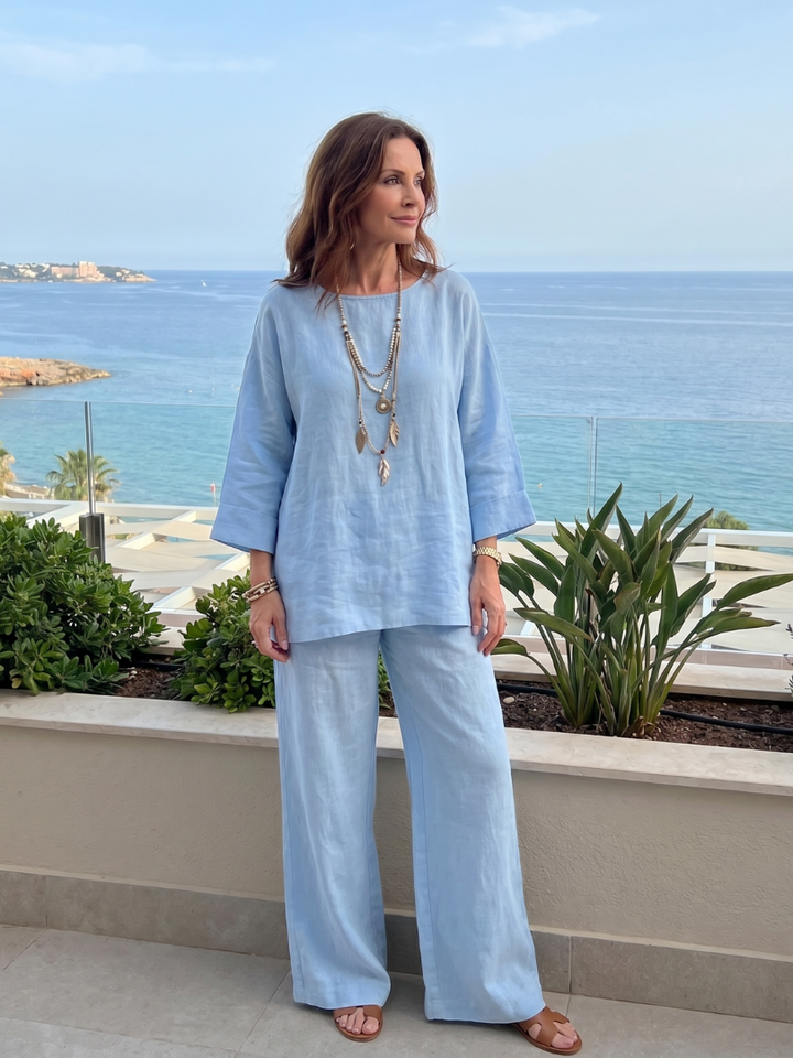 Michelle | Stylish and Breathable Oversized Tunic & Wide-Leg Set 7