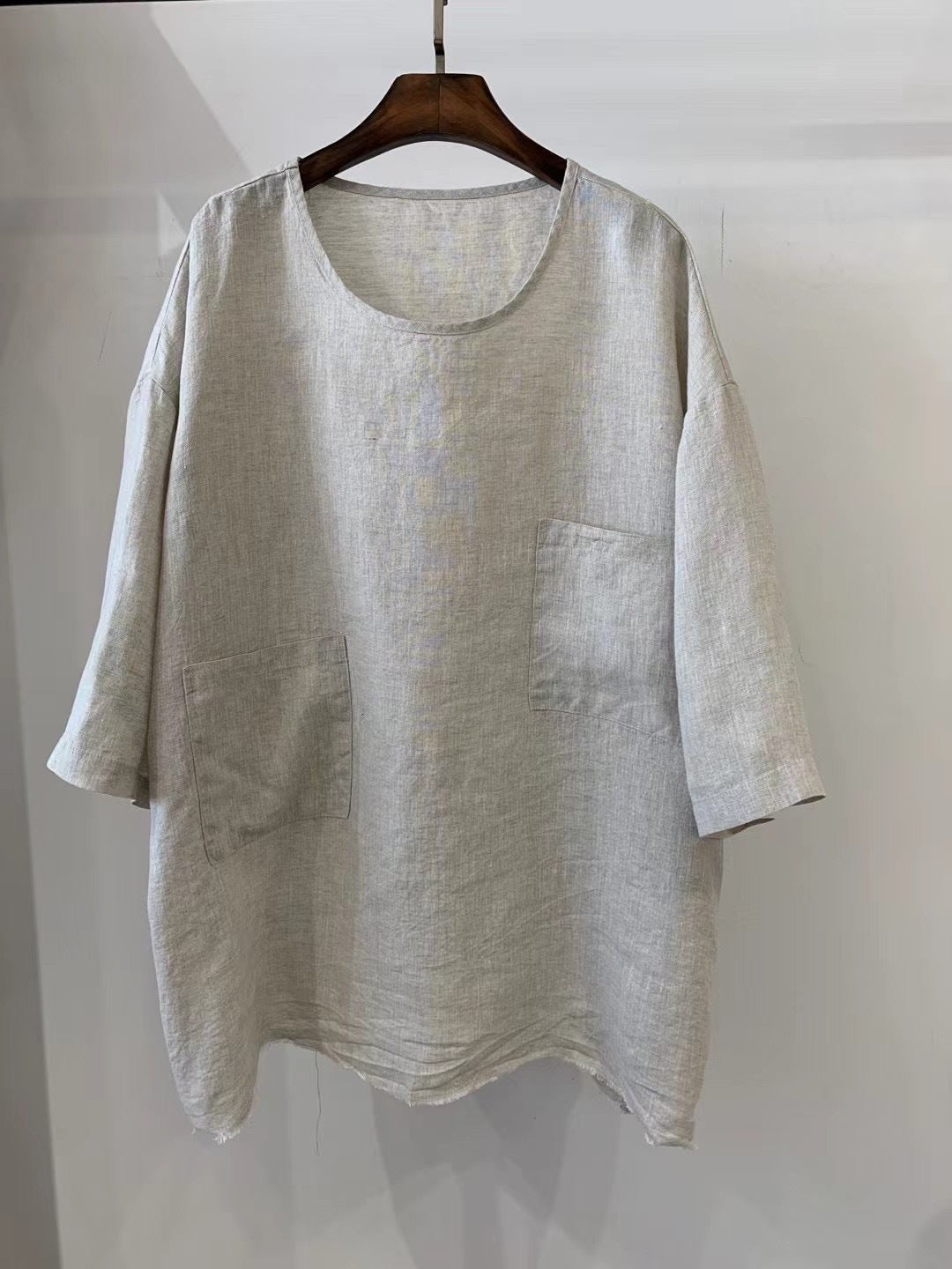 Mila | Relaxed Linen Patch Pocket Tunic Tops 0