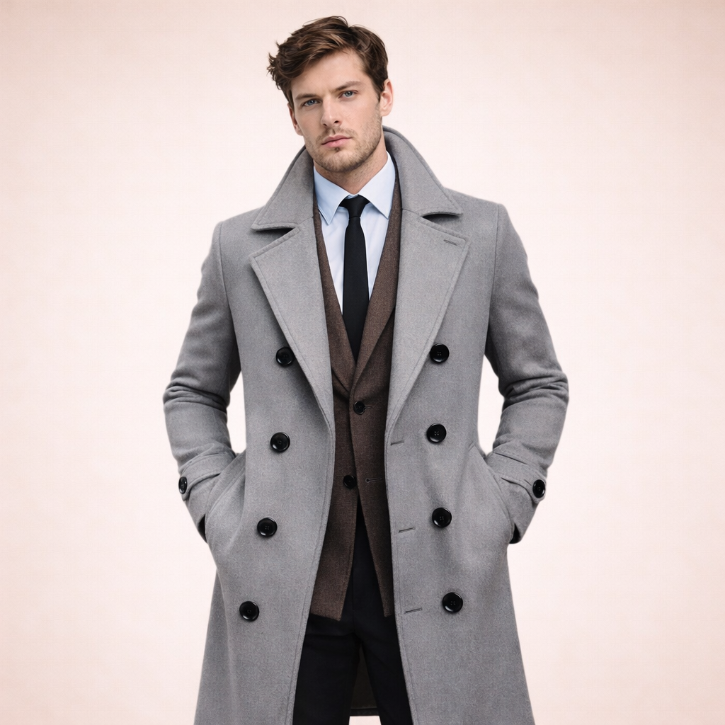 Milan | Long Men's Coat Elegant Warm Timeless 6