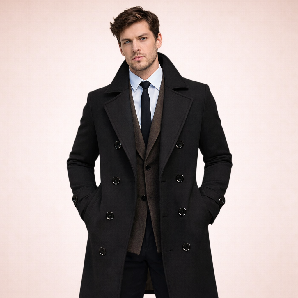 Milan | Long Men's Coat Elegant Warm Timeless 7