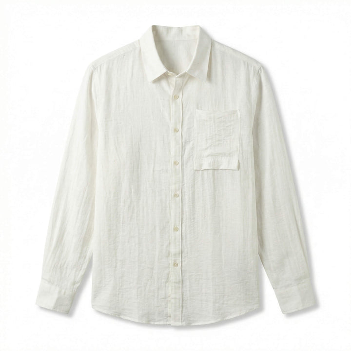Milo | Casual Lightweight Men's Linen Shirt with Chest Pocket 9