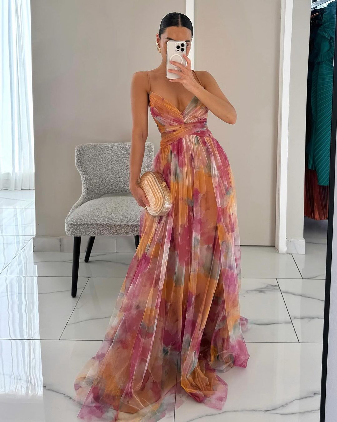 Mira | Elegant Floral Print Women’s Dress for Wedding Guests & Summer Events 0