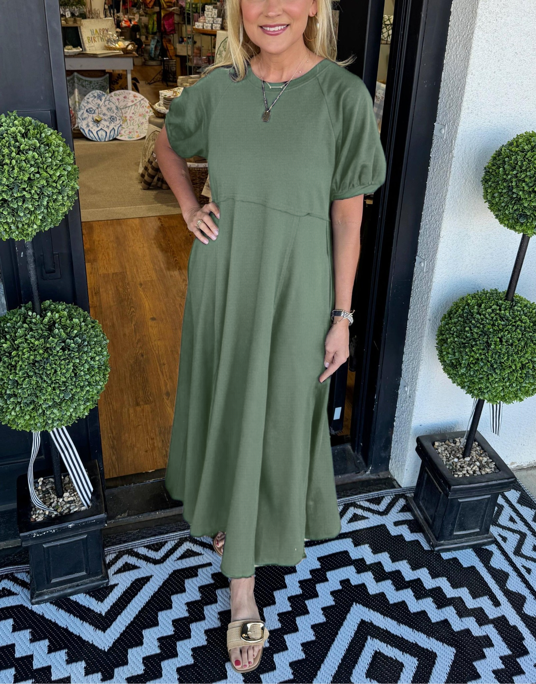 Mira | Elegant Puff Sleeve Maxi Dress for Women 3