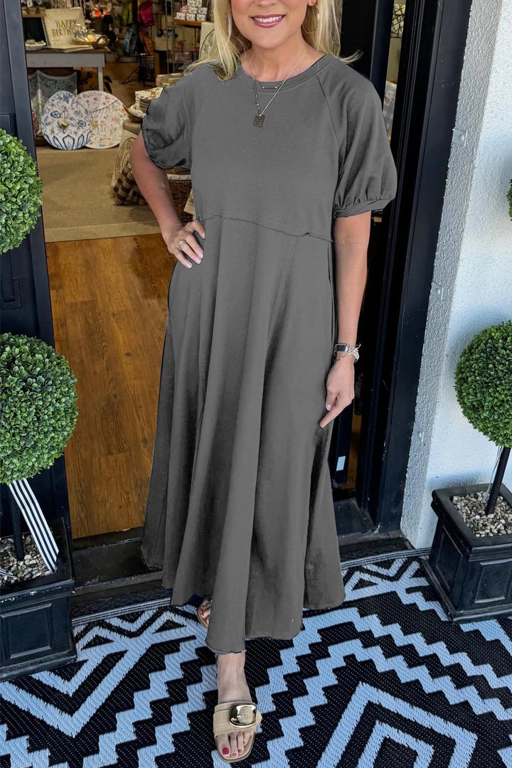 Mira | Elegant Puff Sleeve Maxi Dress for Women 9