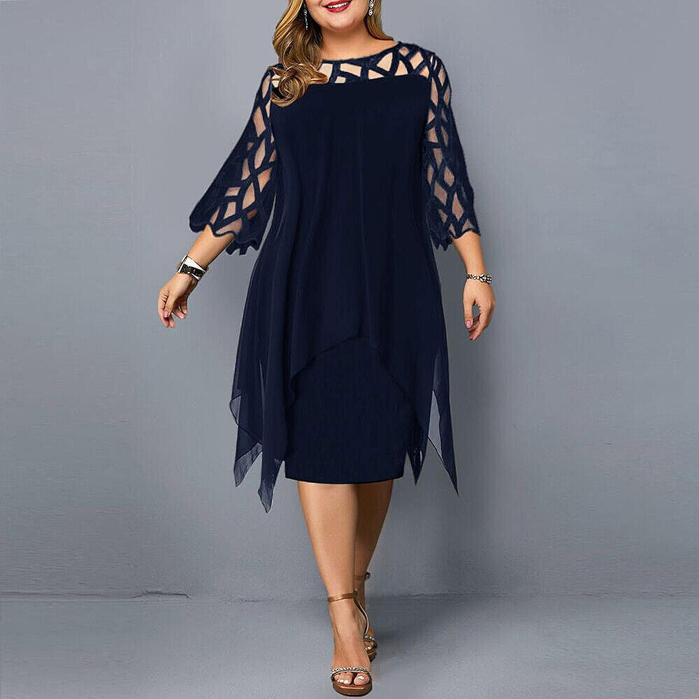Mirella | Plus Size Formal Dresses – Elegant, Comfortable & Versatile Midi Dress for Weddings 0