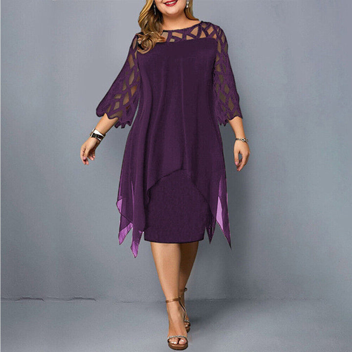 Mirella | Plus Size Formal Dresses – Elegant, Comfortable & Versatile Midi Dress for Weddings 1