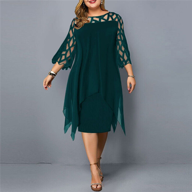 Mirella | Plus Size Formal Dresses – Elegant, Comfortable & Versatile Midi Dress for Weddings 6