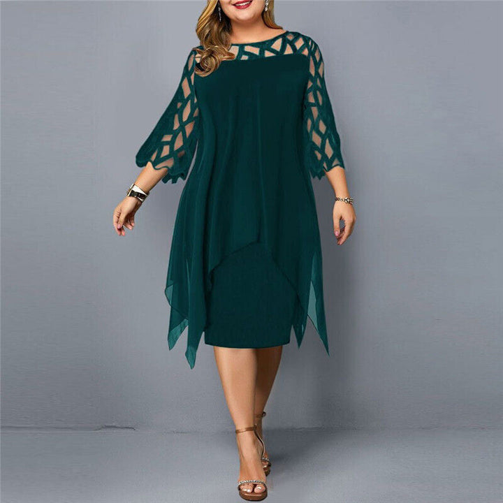 Mirella | Plus Size Formal Dresses – Elegant, Comfortable & Versatile Midi Dress for Weddings 6