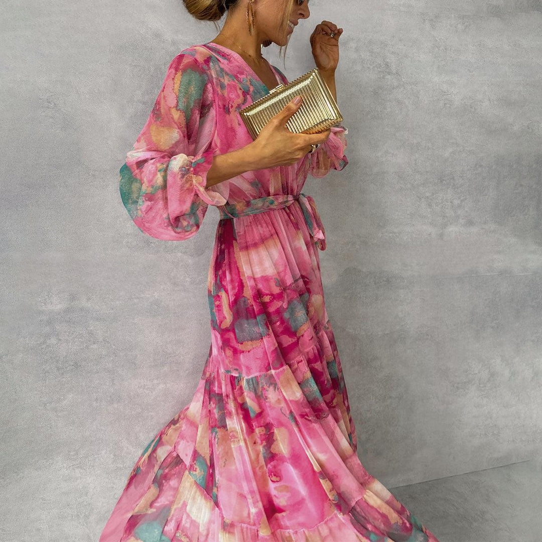Mirella | Soft women's dress with floral print 0