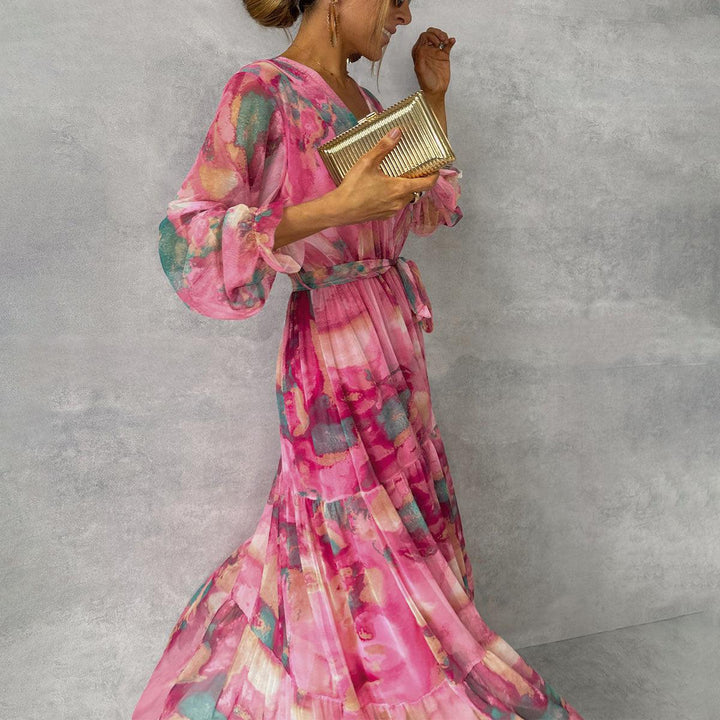 Mirella | Soft women's dress with floral print 0