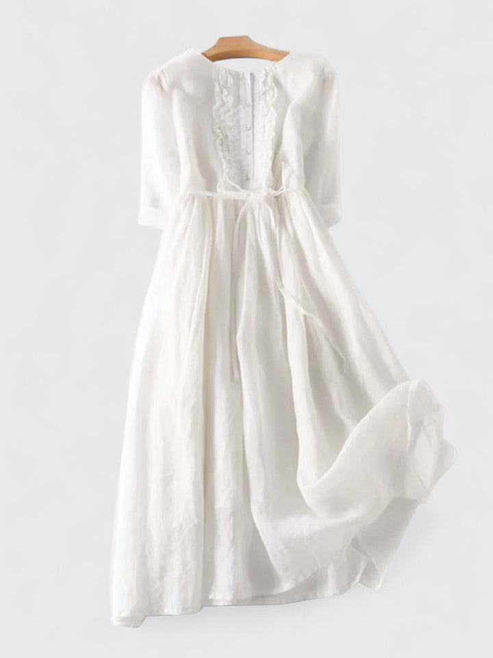 Mirelle | Elegant Cotton Linen Blend Women's Dress 1
