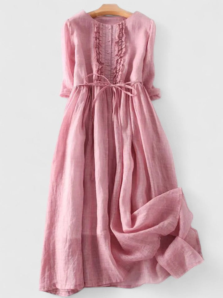 Mirelle | Elegant Cotton Linen Blend Women's Dress 2