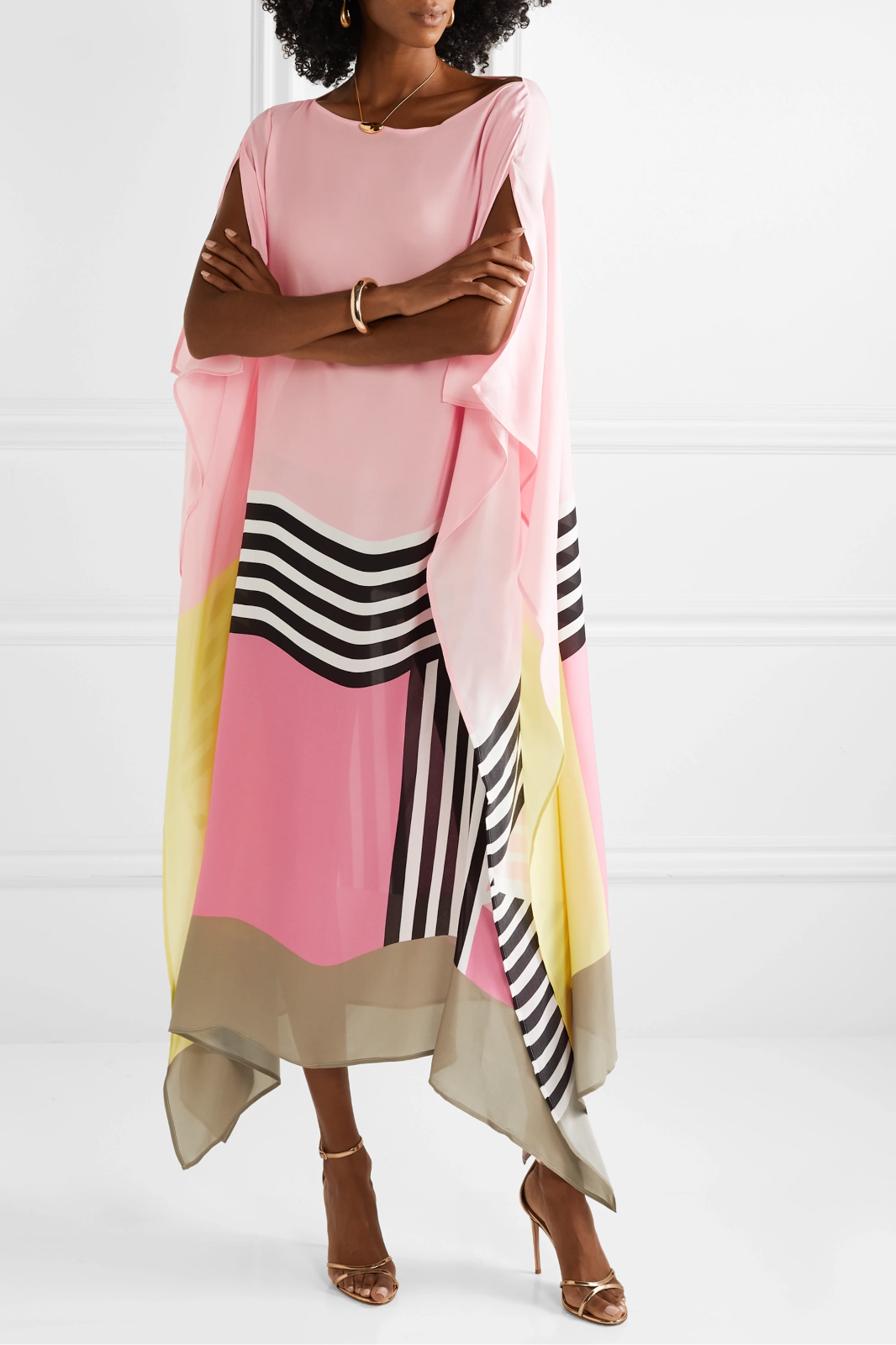 Monica | Flowing Maxi Dress with Batwing Sleeves for Women 0
