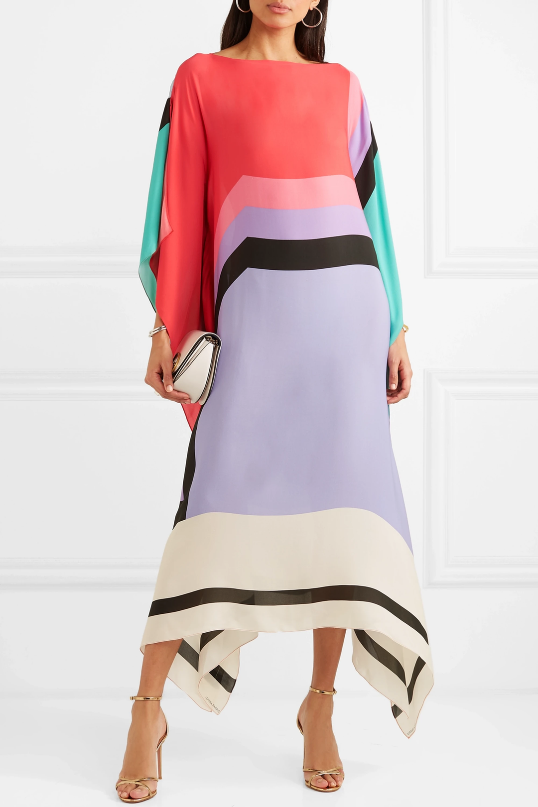 Monica | Flowing Maxi Dress with Batwing Sleeves for Women 1