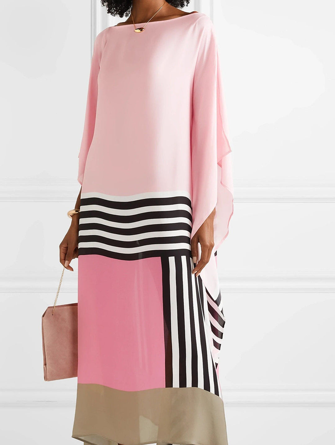 Monica | Flowing Maxi Dress with Batwing Sleeves for Women 7