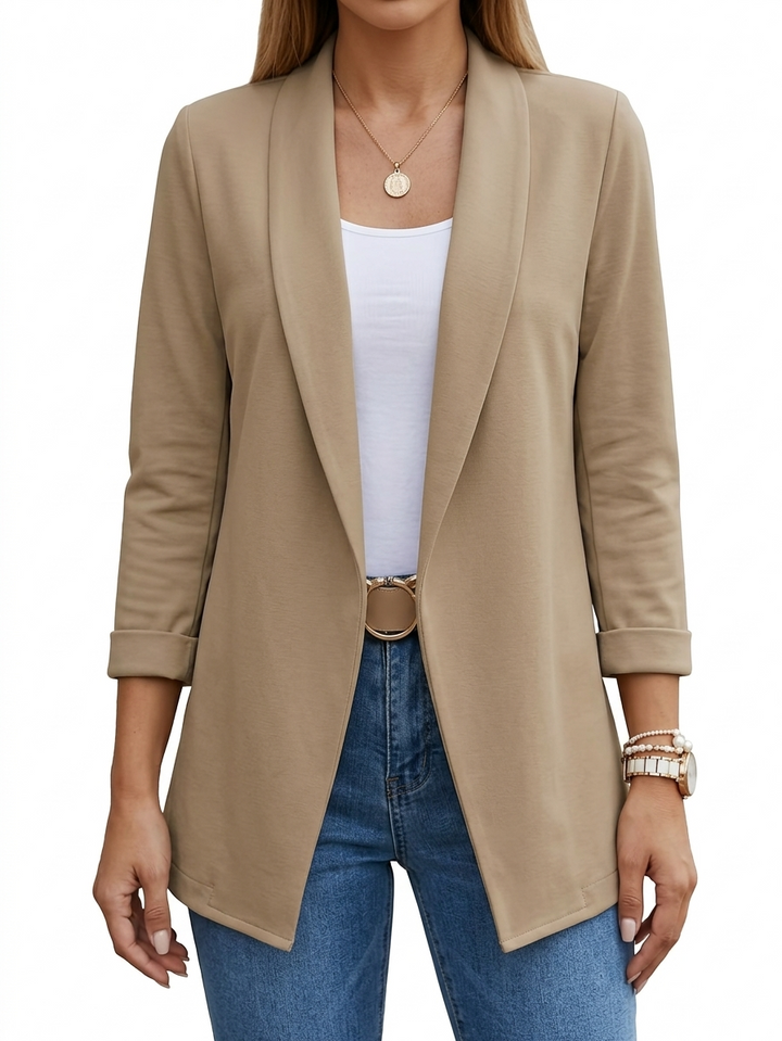 Montera | Draped Open-Front Elegant Blazer 1