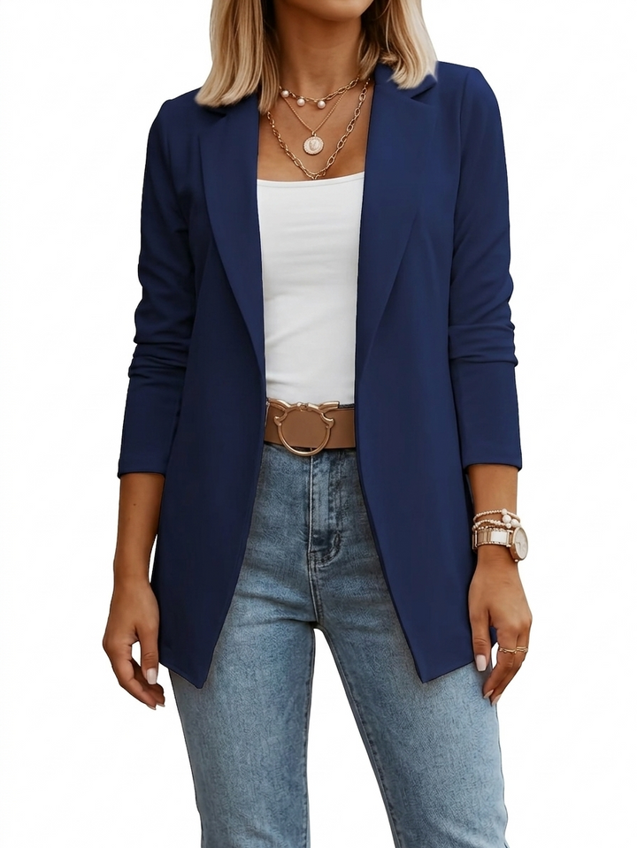 Montera | Draped Open-Front Elegant Blazer 2