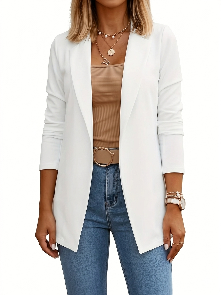 Montera | Draped Open-Front Elegant Blazer 3