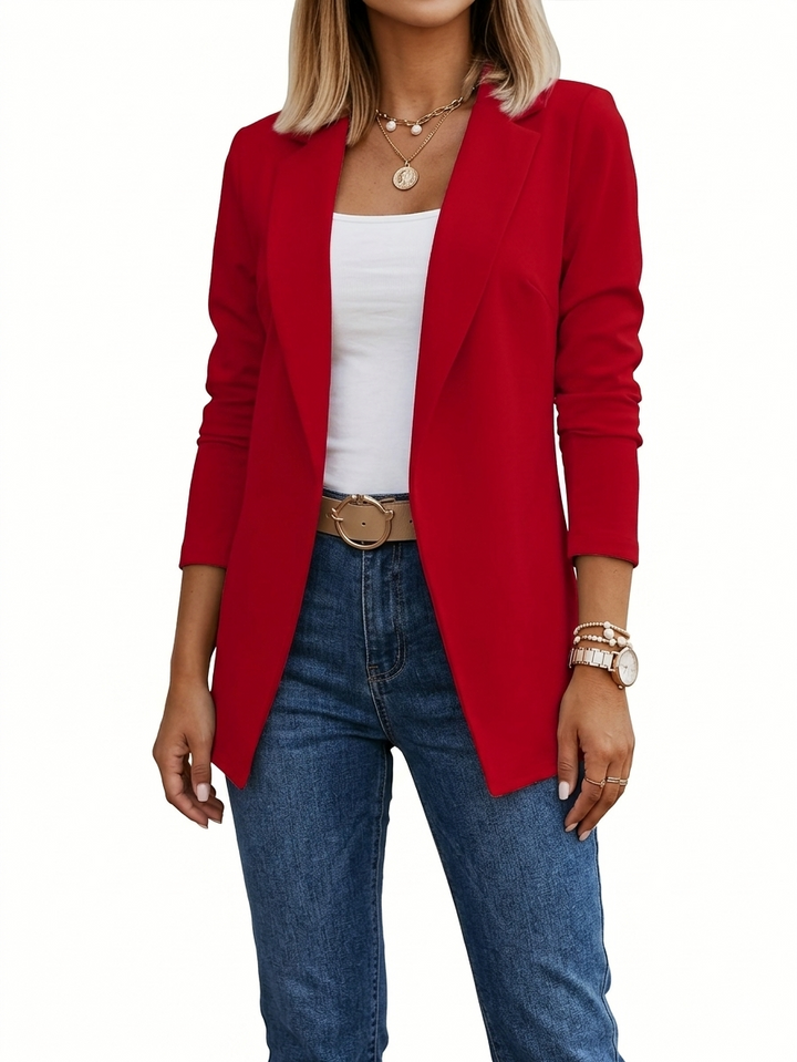Montera | Draped Open-Front Elegant Blazer 4