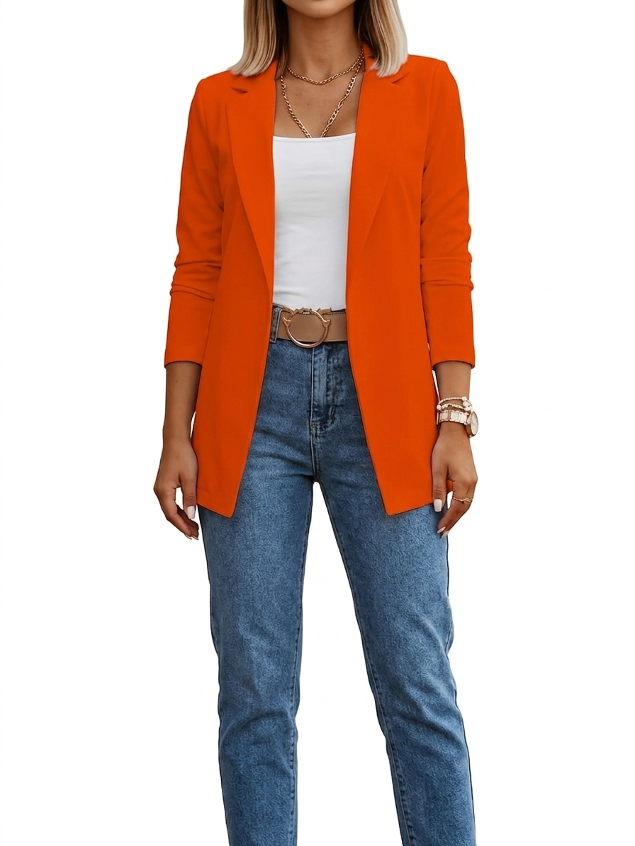 Montera | Draped Open-Front Elegant Blazer 6