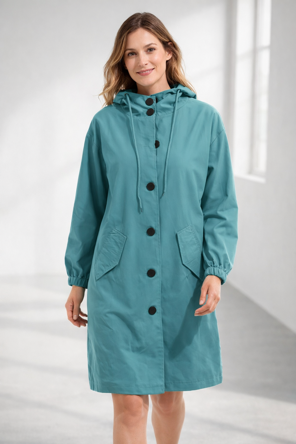 Mott | Elegant Women’s Long Hooded Jacket 0