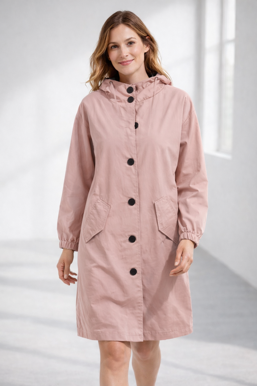 Mott | Elegant Women’s Long Hooded Jacket 1